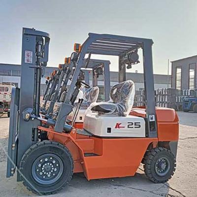 China Triplex Mast Gasoline Powered Forklift 2500kgs CPCD25 Forklift Counterbalance for sale