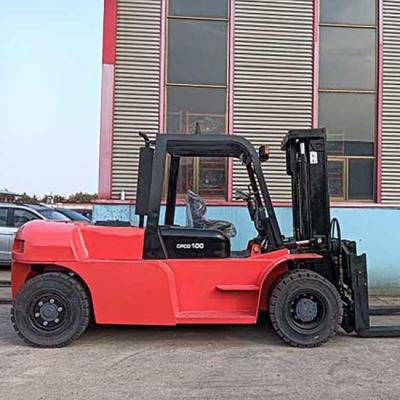 China FD100 Diesel Operated Forklift 10000kg ISUZU 6BG1 4m Mast Forklift Counter Balance for sale