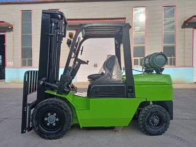 China 4 Ton LPG Powered Forklift Duplex 4m Warehouse Forklift 4000kgs Dual Fuel for sale