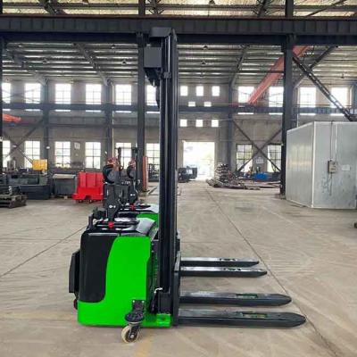 China 2000kgs accu aangedreven pallet stapler groen zwart elektrische vork stapler Te koop