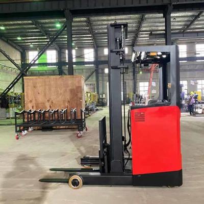 China 1.5T Electric Reach Truck Forklift CQD15B Stand Type Triplex 6m Mast for sale