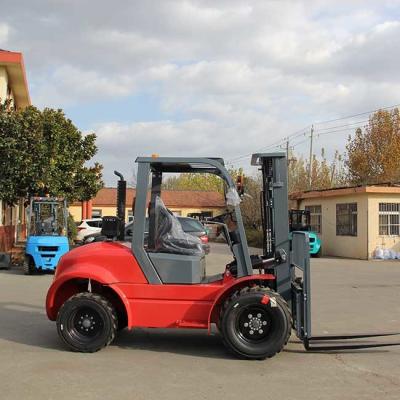 China 3.5 Ton 2 Wheel Drived Forklift Truck Hydraulic Transmission Rough Terrain for sale