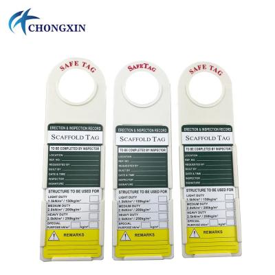 China Wholesale ABS Material Scaffolding Safe Tag for Labor Safety for sale