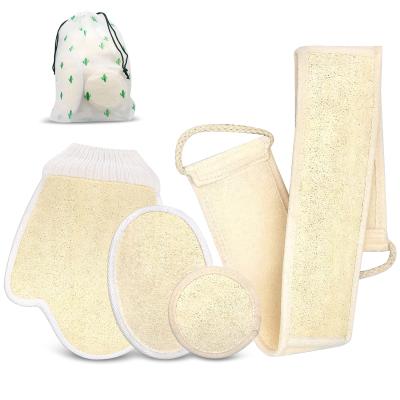 中国 100% Natural Bath Loofah Easy Warm Sale Eco-friendly Loofah Gloves Natural Bath Sponge Pads Exfoliating Loofah Back Body Scrubber 販売のため