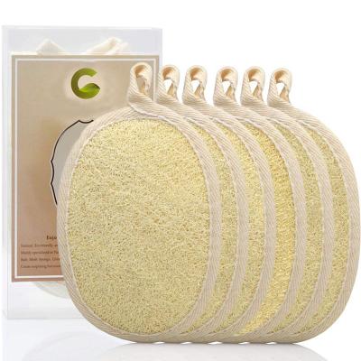 China Exfoliate Loofah Sponge Pads 100% Natural Body Scrubber Loofah Shower Sponge Premium Exfoliating Loofah Pad for Spa and Bath Shower Te koop