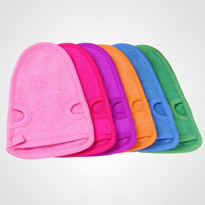 Cina 2022 Hot Selling 100% Viscous Rayon Body Cleansing Scrub Exfoliator High Quality Natural Fiber Scrub Exfoliating Glove Bath Towel in vendita