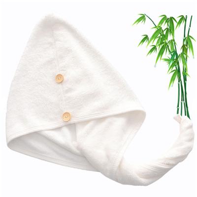 China Sustainable Quality 100% Bamboo Dry Towel Wrap Quickly Absorb Water Hair Dryer Towel Turban Te koop