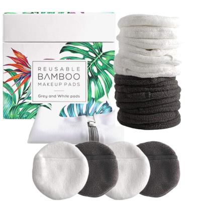 China Bamboo Pad Bamboo Terry Reusable Face Eco-Friendly Cotton Makeup Remover Rounds Soft Soft Charcoal Pads Te koop