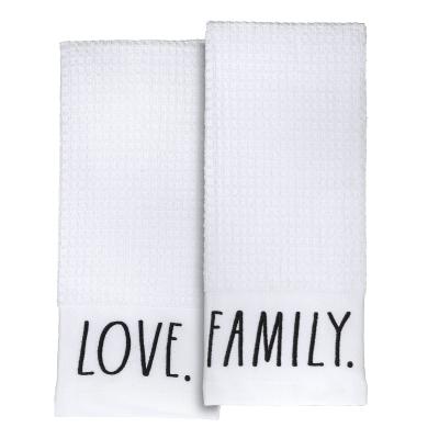 Китай Letter Logo Reusable Custom 100% Cotton Embroidered Decorative Hand Towels Bathroom Towel Kitchen Dish Towels Letter Logo продается