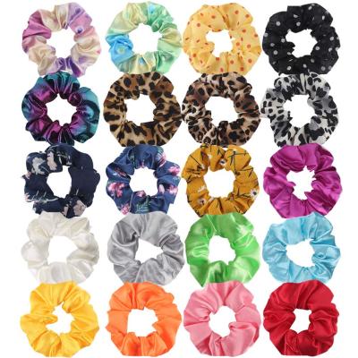 China Polyester Cotton Chiffon Fabric and Silk Satin Fabric Hair Ring Hair Elastics Ties Suitable for Women Girls Hair Accessories en venta