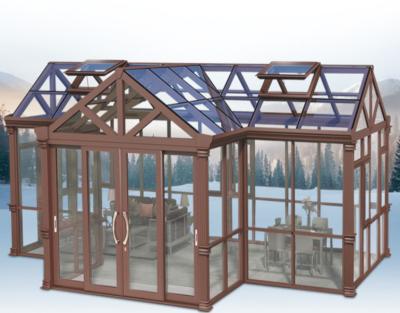 China 4 Season Sunrooms Sunroom Energy Saving Prefab Glass House Glass House &Amp; Glass chambers for sale