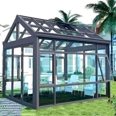 China Energy Saving Steel And Glass House Glass House Aluminum Frame Sunroom Glass Garden for sale