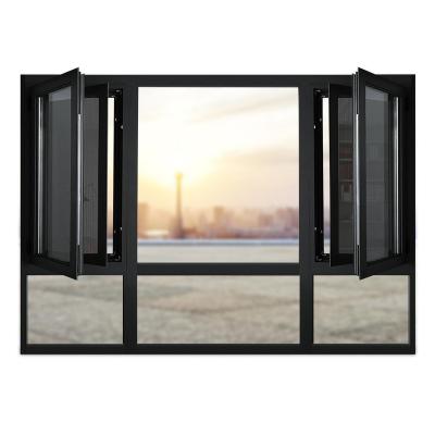 China Swing Black Window Curtains Aluminum Mechanical Window Curtains Curtains Soundproof Window for sale