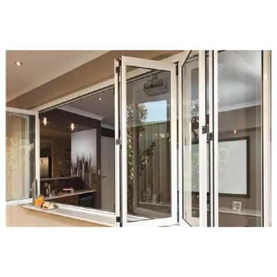 China Bi Folding High Quality Vertical Swing Folding Slide Windows Stained Glass Windows and Doors for sale