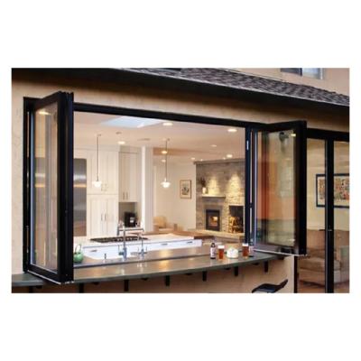 China High quality swing folding window fold up aluminum window vertical bi folding window for sale for sale