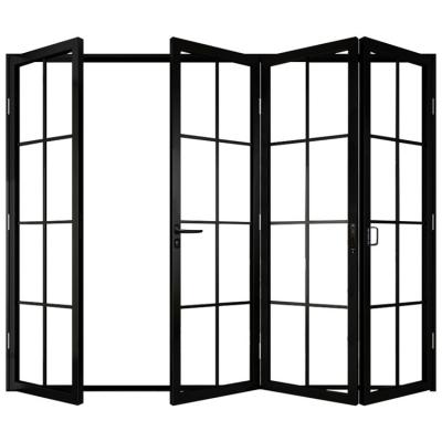 China Hot Sale Waterproof Folding Door Bifold Doors Bi Folding Gates For Patio Use for sale