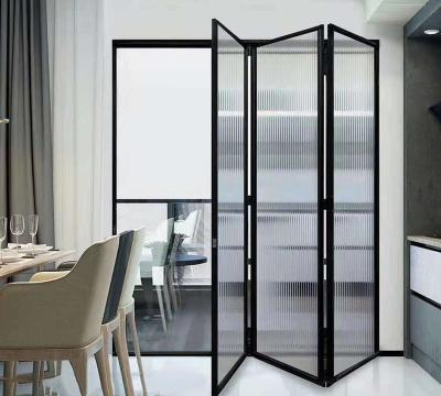 China Waterproof High Quality Sliding Glass Doors For Home Horizontal Folding Door Bi Fold Door For Sale for sale