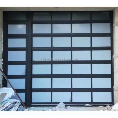 China Windproof glass aluminum garage door anodized aluminum garage door garage door sale for sale