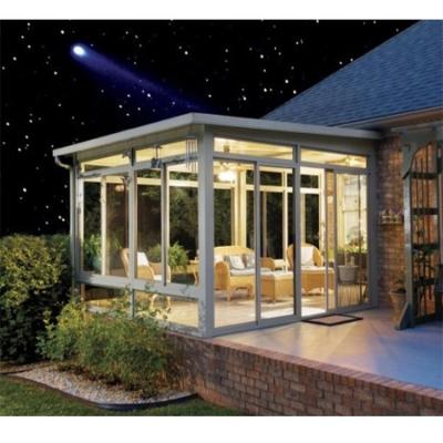 China Energy Saving Wrought Iron Glass Retractable Conservatory French Conservatory for sale