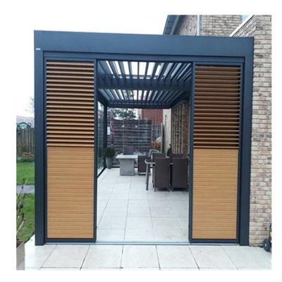 China Easily Assembled Bioclimatic Aluminum Waterproof Chinese Style Glass Garden Pergola Roof Pergola Canopy With Modern Pergola Aluminum Exterior for sale