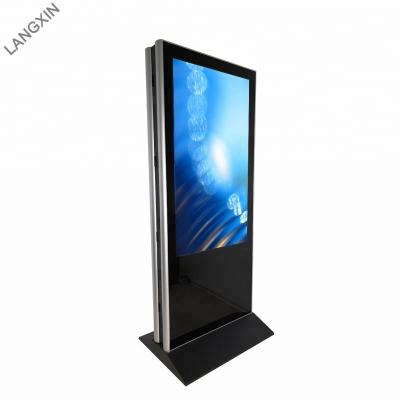 China Indoor Digital Signage Touch Screen Kiosk Double Sided Totem LCD Display for sale