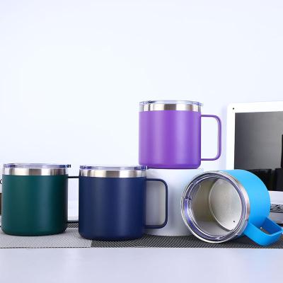 China Manufacturer Supplier Promotional 12oz/14oz Double Wall Stainless Steel Cup Sustainable Thermal Mug With Lid for sale