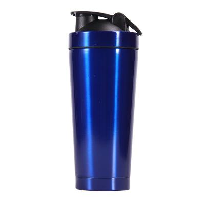 China Viable Custom Logo Food Grade Stainless Steel Insulated Bottle Protein Powder Shake Drink Bottle for sale