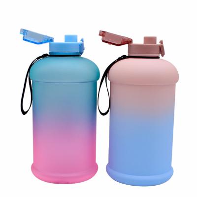 China Sustainable Eco-friendly Plastic Leak Proof One Gallon Sports Bottle Tritan Motivational Water Bottle for sale