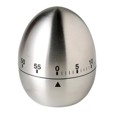 China 2018 MARCH EXPO Special Offer Sustainable Sustainable Stainless Steel Egg Shaped Mechanical Rotating Alarm With 60 Minutes To Cook Kitchen Timer for sale