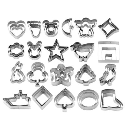 China Hot Selling Sustainable 3D Stainless Steel Cake Mold Christmas Gingerbread House Cookie Cutter Set for sale