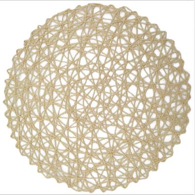 China Vellum Paper Round Well Designed Fashionable Handmade Decorative Place Mat for sale