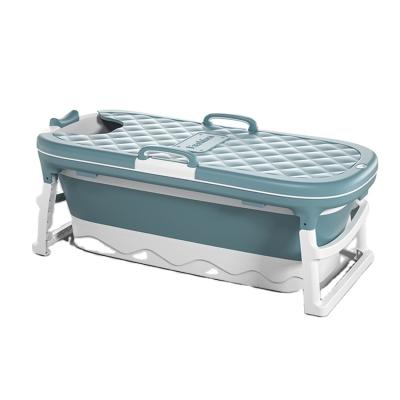 China Large Capacity Viable Silicone Adult Plastic Collapsible Collapsible Swim Tub With Hole And Cover for sale