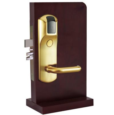 China Temic T5557 EM4305 RFID Card Hotel Door Lock , Durable Gold Key Card Lock for sale