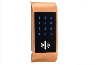 China Golden LED Keypad Cabinet Lock for Single filling Office Locker Door Card Unlock for sale