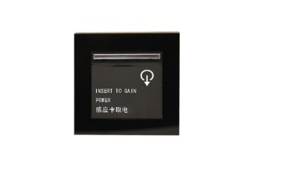 China Sensor Energy Saving Key Card switches Hotels Tempered Glass Crystal Metal Frame for sale