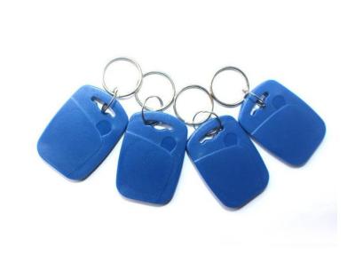 China color azul del ABS 125Khz de Keyfob del llavero plástico elegante de la etiqueta RFID para la atención del tiempo en venta