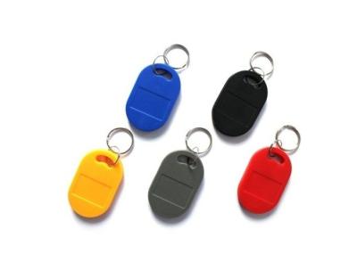 China 13.56mhz vermelho esperto da etiqueta da corrente de relógio da chave de Keyfob RFID do ABS da porta-chaves do HF de NFC Ntag203 S50 à venda