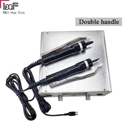 China Barber Shop Hair Extension Tools Customized Cheap Real Clip In Two Hand Leg Extension Ultrasonic Electric Wire Cold Connectors for sale