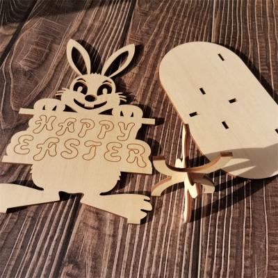 China Europe Wooden Easter DIY Easter Ornaments for sale