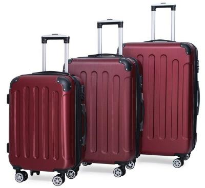 China Long Distance Travel Customized ABS Travel Trolley Suitcase Sets With Universal Wheels And Zipper Frame 20