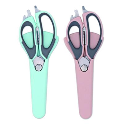 China Kitchen universal shear stainless steel magnet fridge detachable scissors, household scissors, multifunctional kitchen chicken bone scissors for sale