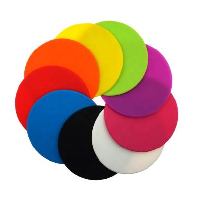 China Factory Wholesale Sedex Soft Silicone Drink Coasters Pure Color Custom Round Coasters Mats for sale