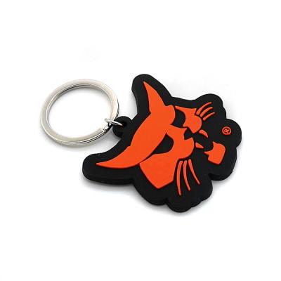 China Fashion Cheap Custom 2D PVC 3D Key Chain Soft Rubber Key Rings for sale