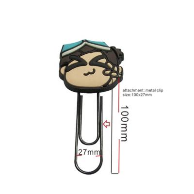 China Custom Creative Cartoon Shape Sedex Factory PVC 3D Soft PVC Bookmark for sale