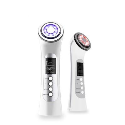 China Anti-Puffiness Skin Tighten RF Multifuction Hot Led Therapy Face Beauty Equipment EMS Led Lifting Tightening Massage Anti Aging Device for sale