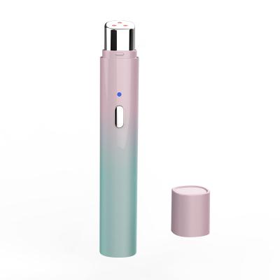 China Mini EMS rf ion microcurrent Anti Puffiness Sonic Beauty Under Face Eye & Cream & LED Lip Bag Massager Pen Stick Tool Massaging Wand for sale