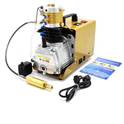 China Drop Shipping 30MPa 4500PSI 110V PCP Lubricated Air Gun Air Compressor High Pressure Electric Pump for Air Scuba Tank for sale