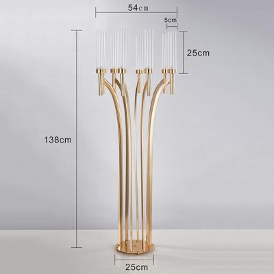 China Event Party Supplies Main Table 8 Table Candlestick Stage Metal Road Lead Festival Decoration European Wedding Venue Layout for sale