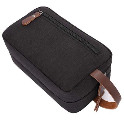 China Men Travel Cosmetic Bag Men Cotton Makeup Bag Travel Toiletry Bag Shaving Dop Case for sale