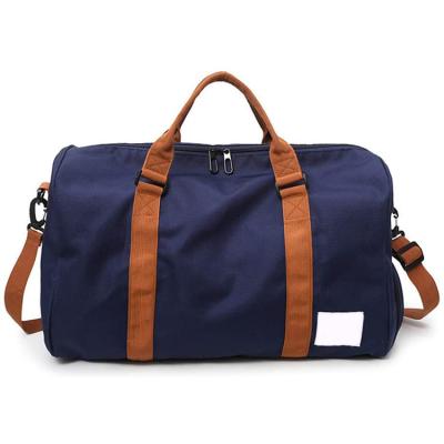 China Large Capacity Classic Canvas Duffel Classic Sports Bag With Shoes Compartment for sale